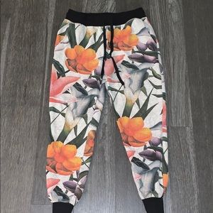 Floral print joggers
